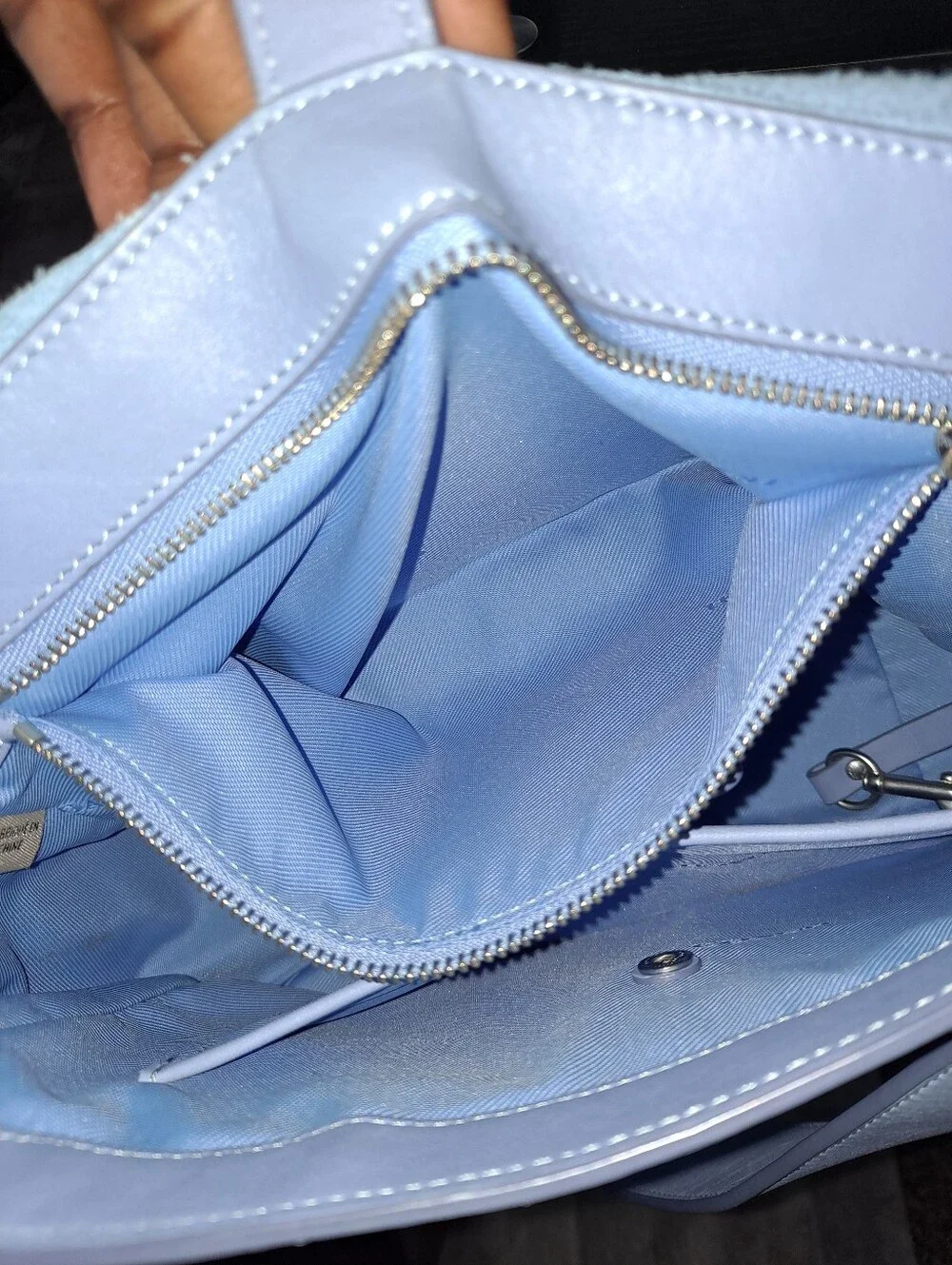 Coach Blue Studded Leather Crossbody Bag